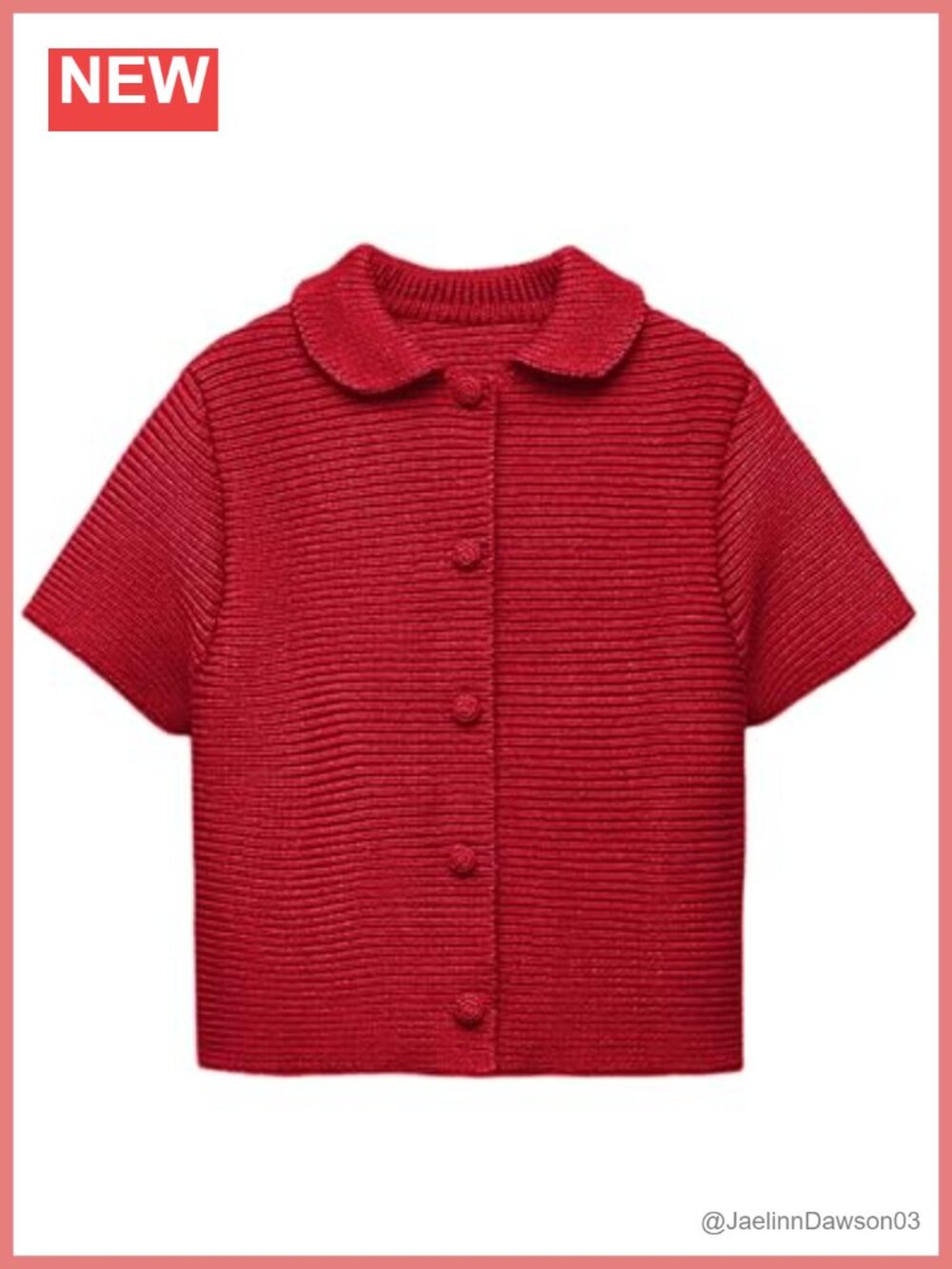 Chunky Knit Short Sleeve Button Cardigan Sweater